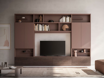HND065 - Sectional wooden storage wall by Santalucia Mobili - view 2
